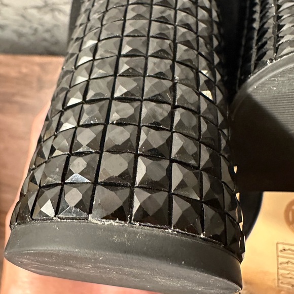 Black Suede Studded Heel Ankle Boots by MICHEAL Michael Kors - Picture 8 of 10